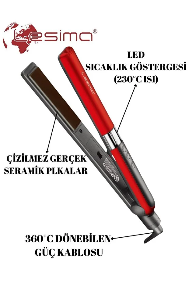 Lesima Ls-hill Saç Şekillendirici Ve Saç Düzleştirici Saç Maşası - Görsel 2